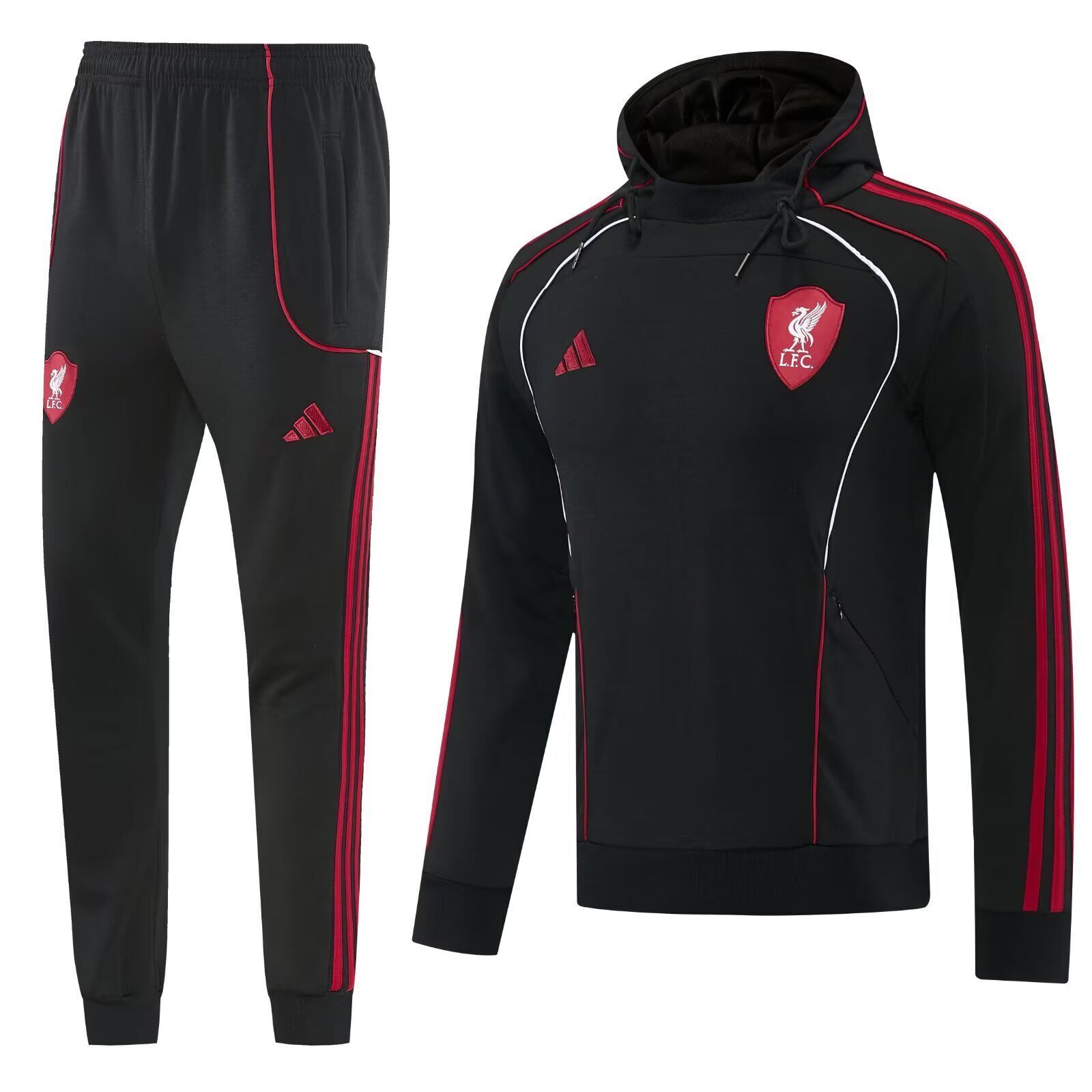 AAA Quality Liverpool 25/26 Hoodie Tracksuit - Black/Red